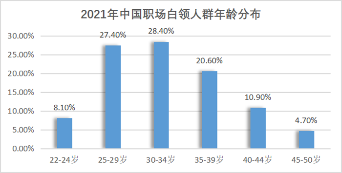 职场白领年龄占比